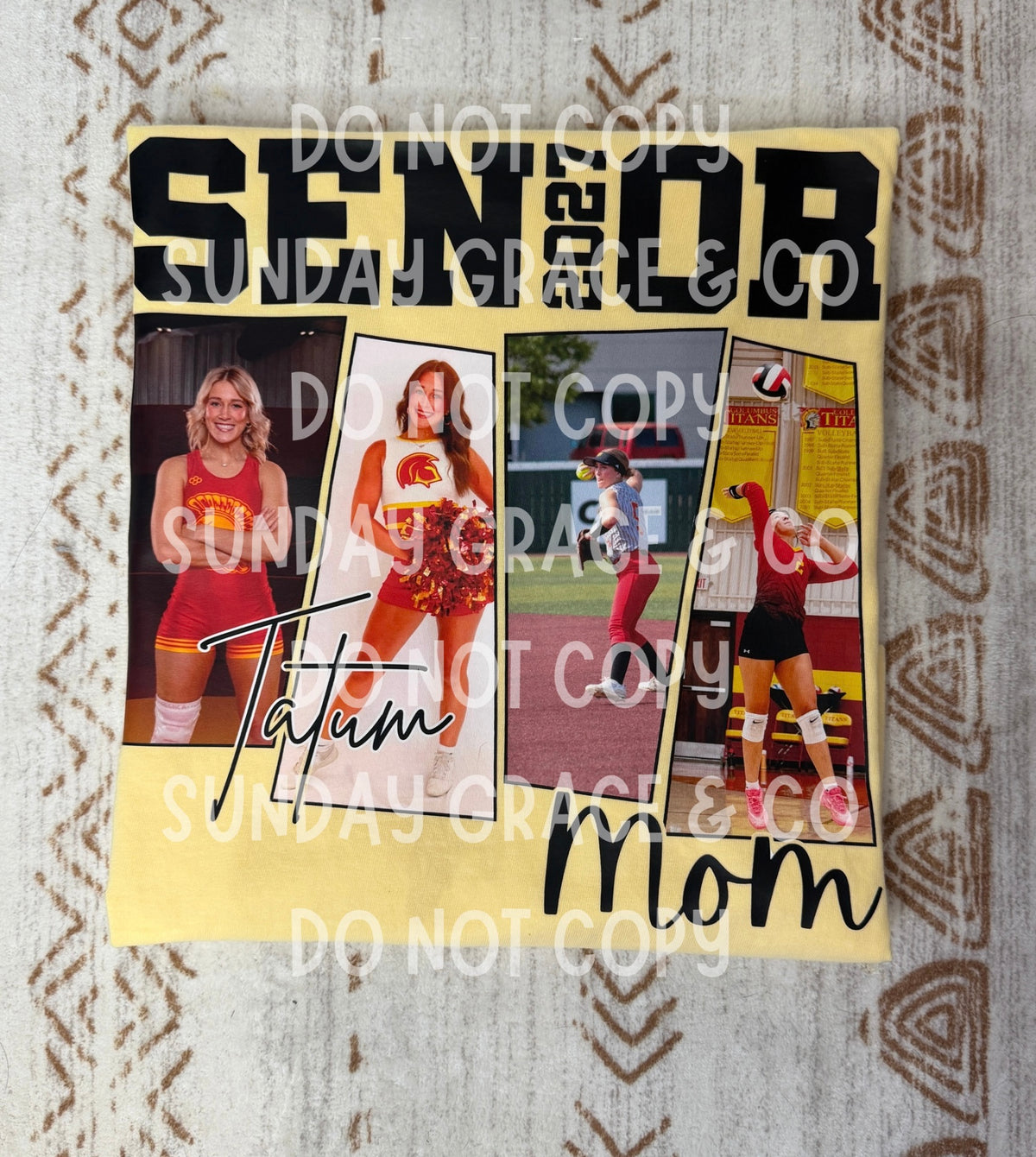Senior Mom Custom Photo Tee