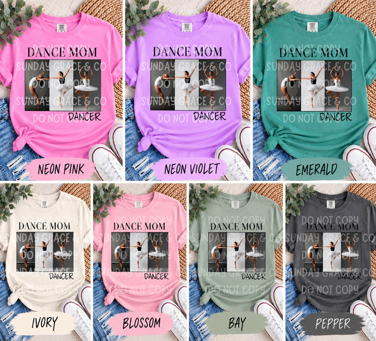 Dance Mom Custom Photo Comfort Colors Tee