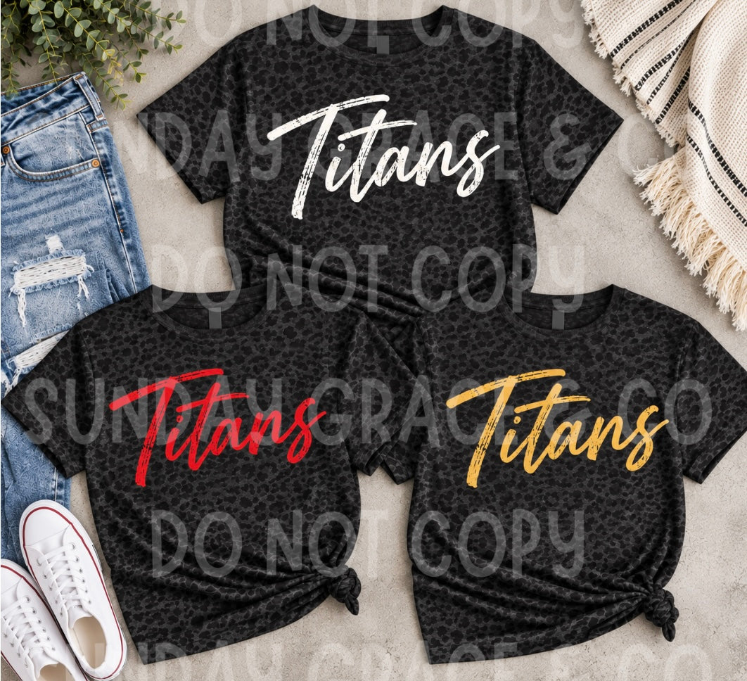Leopard Print Titans Tee | 3 Print Color Options