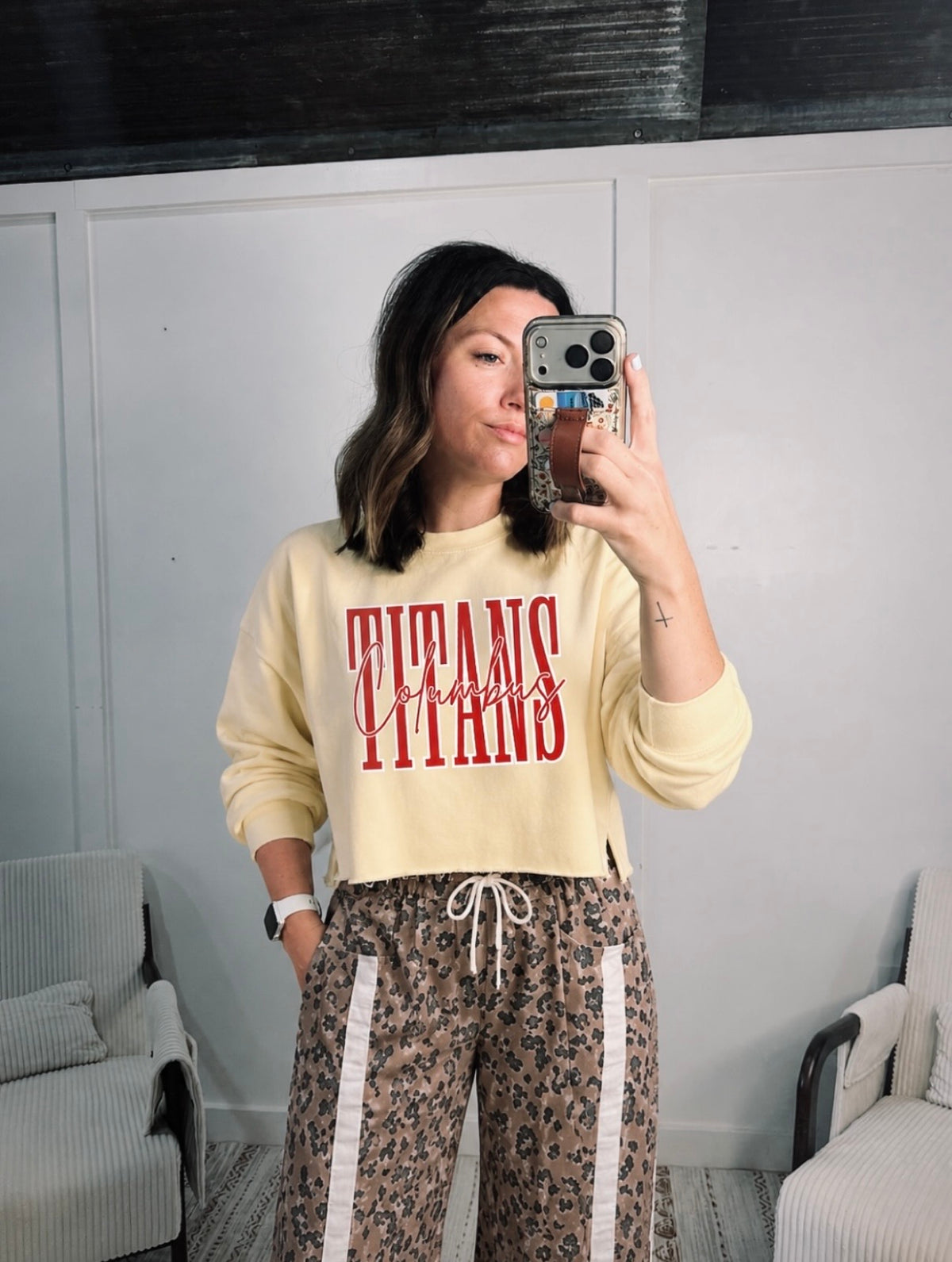 Titans Raw Hem Crewneck
