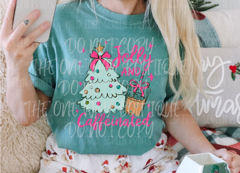 Jolly & Caffeinated Graphic Tee