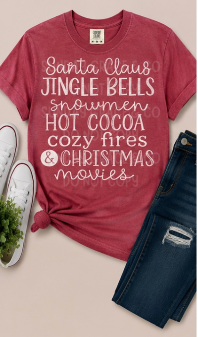 Christmas Favorites Tee | Comfort Colors Tee