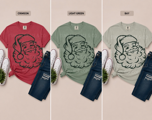 Vintage Santa Face Tee | Comfort Colors® Tee