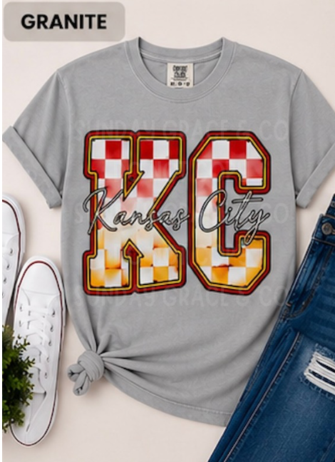 Checkered Game Day Tee | Comfort Colors Tee