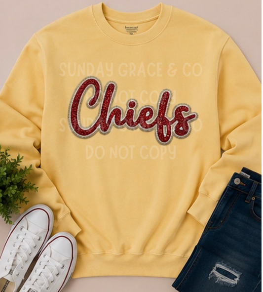 Vintage Script Football Sweatshirt | Comfort Colors Crewneck