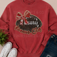Game Day Bow Football Sweatshirt | Comfort Colors® Crewneck