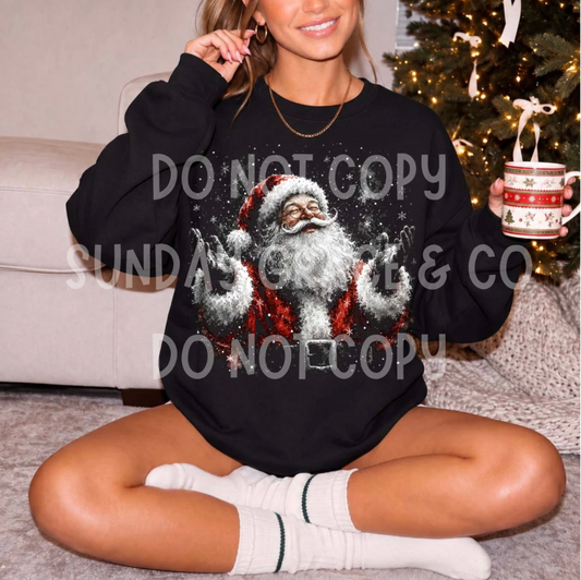 Snowy Santa Gildan Crewneck