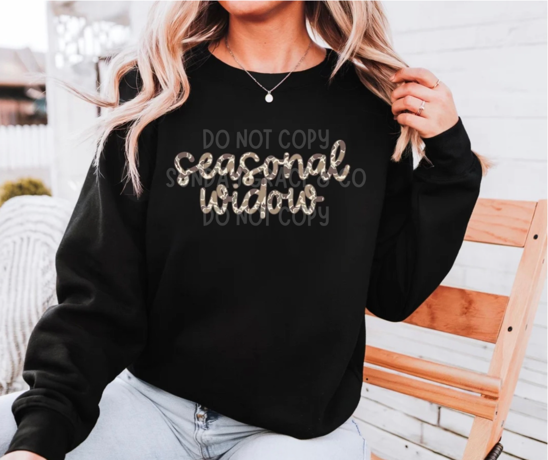 Seasonal Widow Camo Crewneck