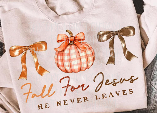 Fall for Jesus Crewneck Graphic